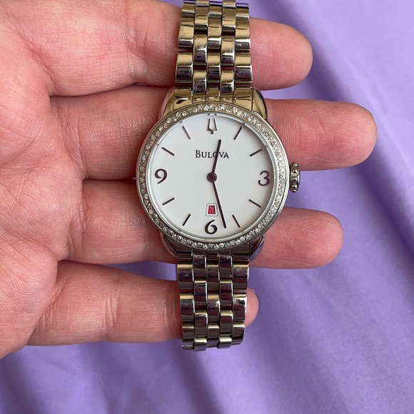 Bulova silver watch